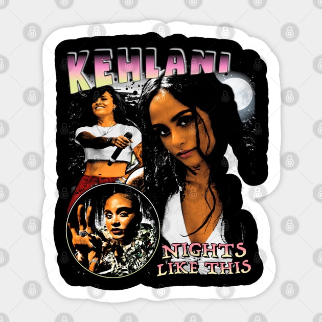 Kehlani Nights Like This Sticker by Richard Michaud Art